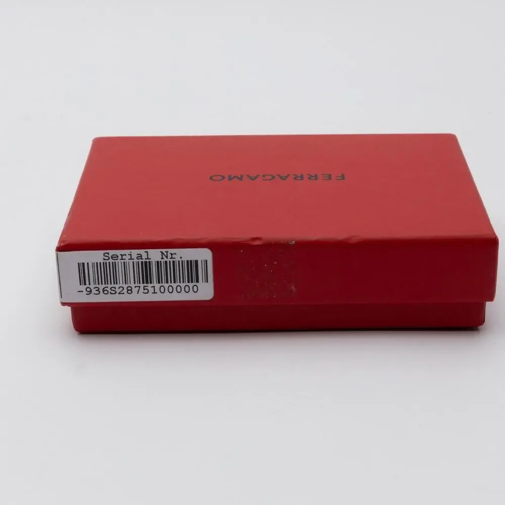Ferragamo Men New Revival Leather Card Case Black